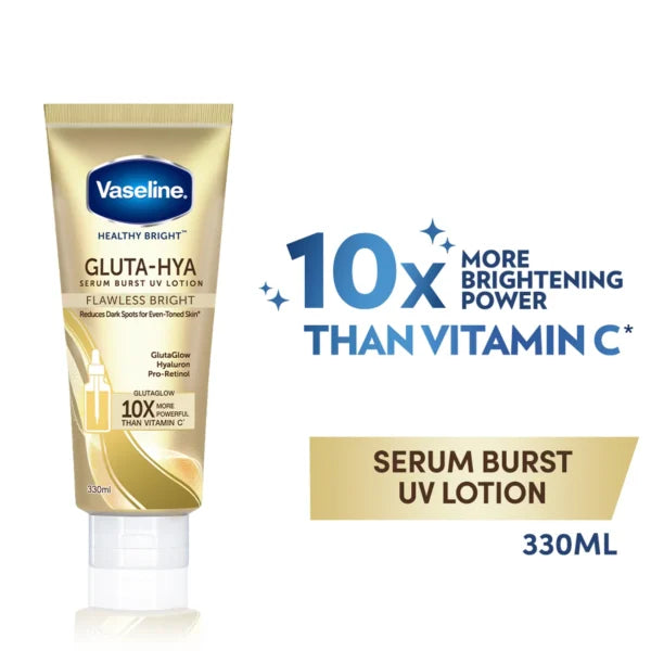 Vaseline Gluta-Hya Serum Burst UV Lotion Flawless Glow – 330ml