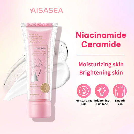 AISASEA Niacinamide Double Tube Whitening Cream Body Lotion – 100g