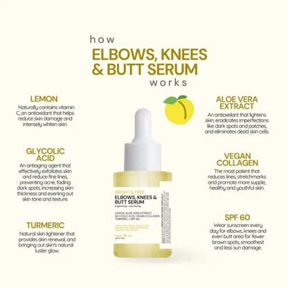 Catt & Co Bright & Free Elbows Knees & Butt Serum – 30ml