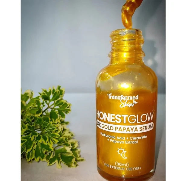 Honest Glow 24K Gold Papaya Serum – 30ml