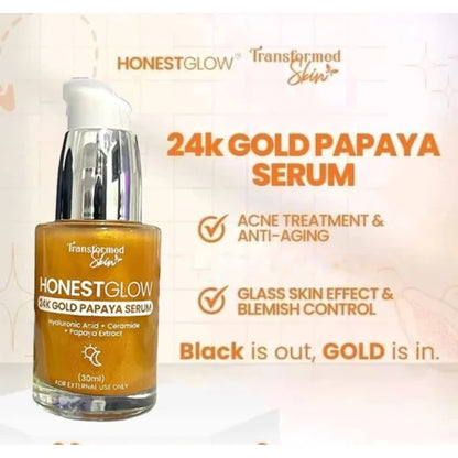 Honest Glow 24K Gold Papaya Serum – 30ml