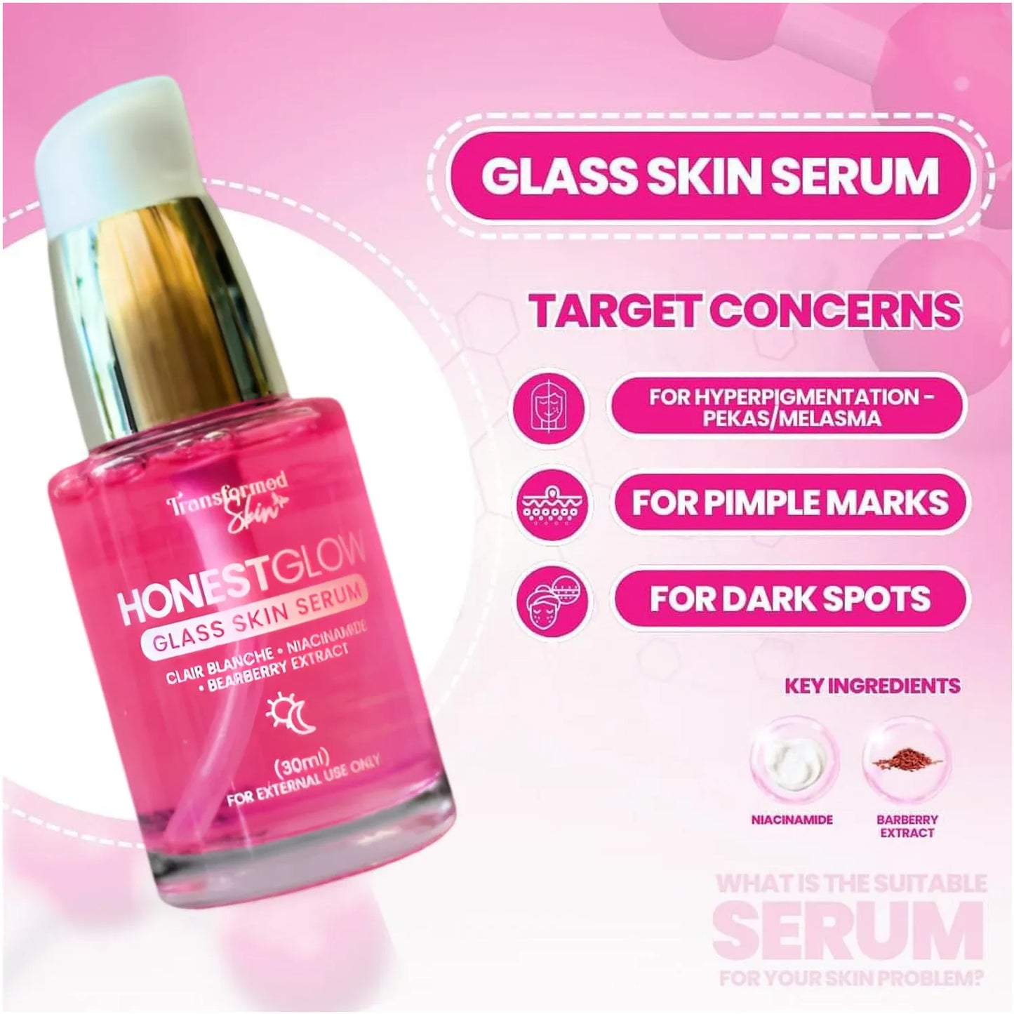 Honest Glow Glass Skin Serum – 30ml