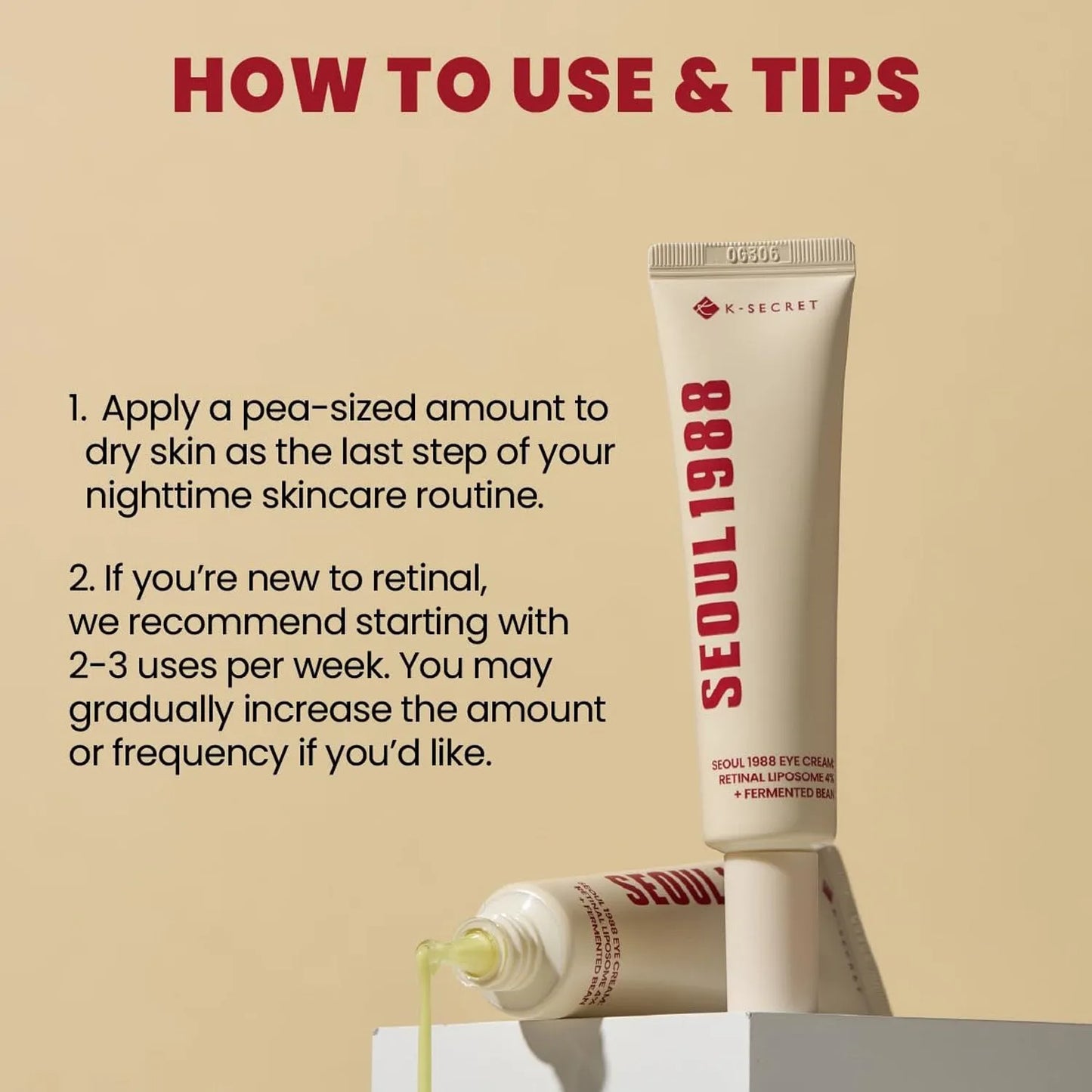 K-SECRET SEOUL 1988 Eye Cream – Retinal Liposome 4% + Fermented Bean –