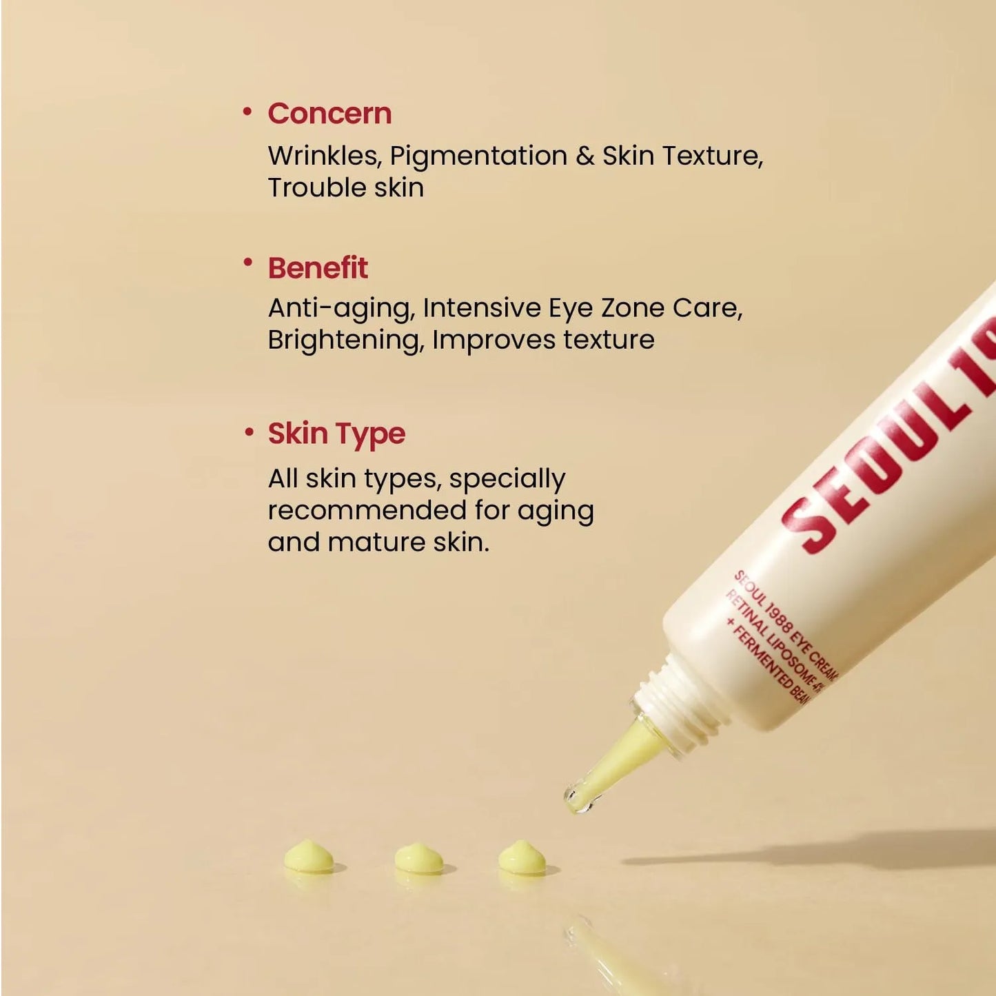 K-SECRET SEOUL 1988 Eye Cream – Retinal Liposome 4% + Fermented Bean –