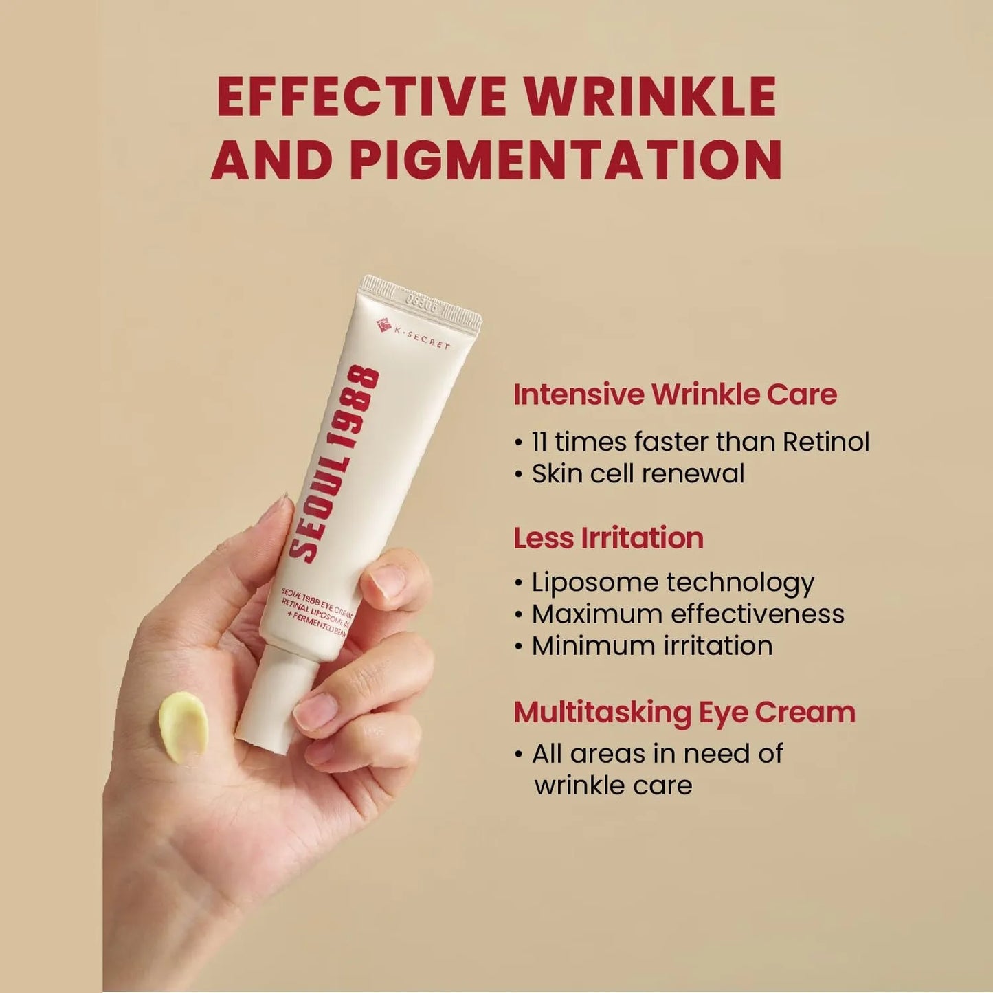 K-SECRET SEOUL 1988 Eye Cream – Retinal Liposome 4% + Fermented Bean –