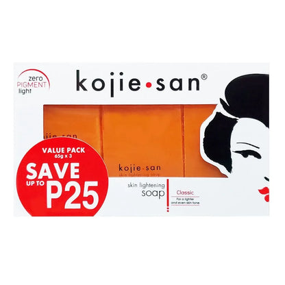 Kojie San Skin Lightening Soap Classic – 65g x 3 Bar