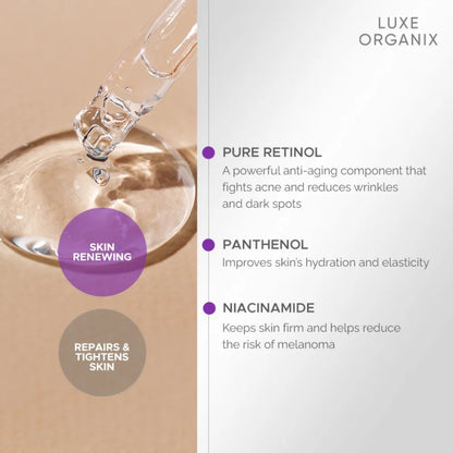 Luxe Organix Retinol Radiance Overnight Botox Lift Serum – 30ml