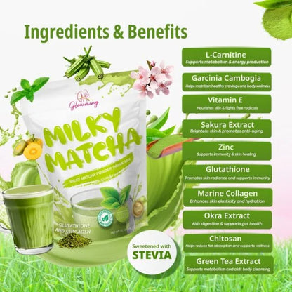 Glowming Health & Beauty Drink – Milky Matcha (200g)