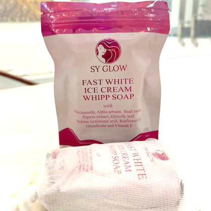 SY Glow Fast White Ice Cream Whipp Soap – 125g
