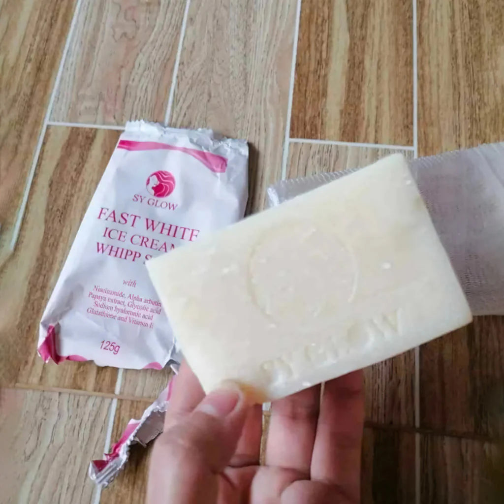 SY Glow Fast White Ice Cream Whipp Soap – 125g