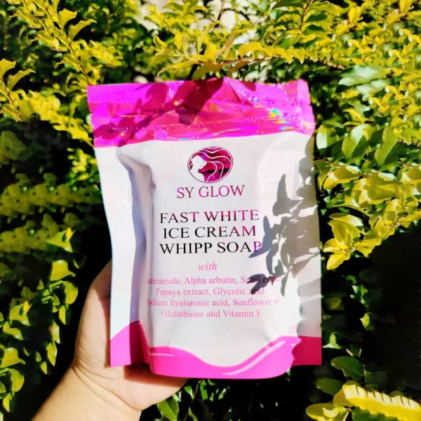 SY Glow Fast White Ice Cream Whipp Soap – 125g