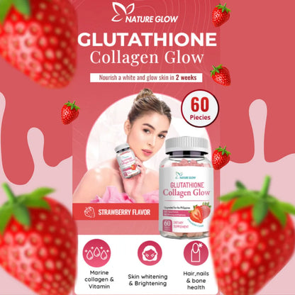 Nature Glow Glutathione Collagen Glow Strawberry Gummies
