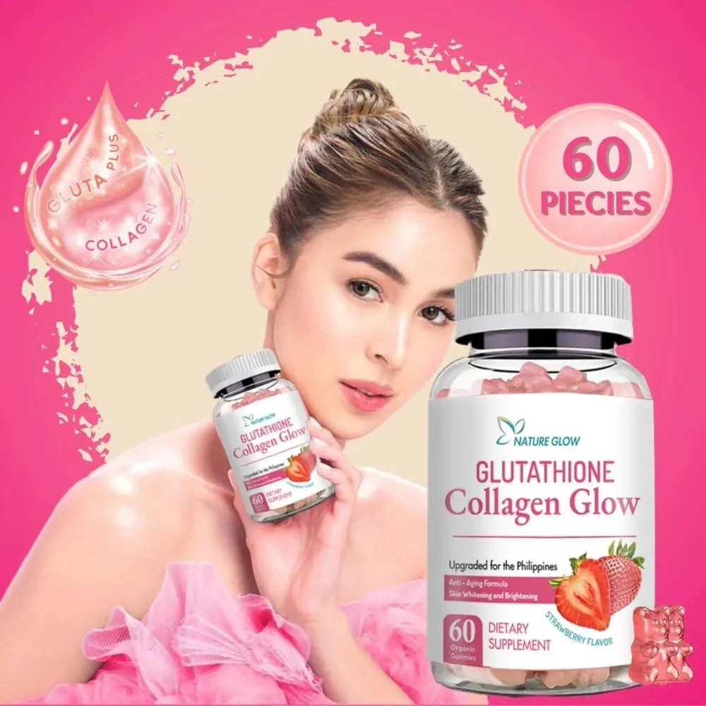 Nature Glow Glutathione Collagen Glow Strawberry Gummies