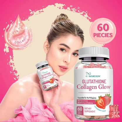 Nature Glow Glutathione Collagen Glow Strawberry Gummies