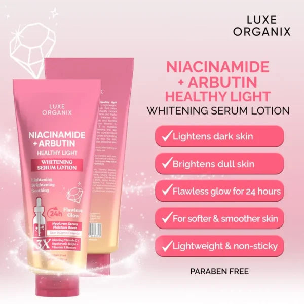 Luxe Organix Niacinamide + Arbutin Healthy Light Whitening Serum Lotion – 350ml