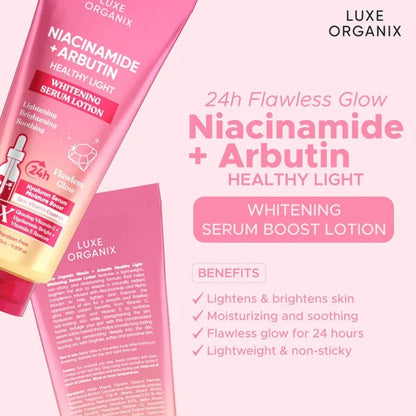 Luxe Organix Niacinamide + Arbutin Healthy Light Whitening Serum Lotion – 350ml