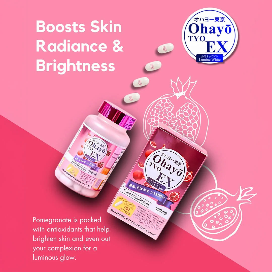 Ohayo Tyo EX Lumine White Glutathione 700mg – 60 Cap