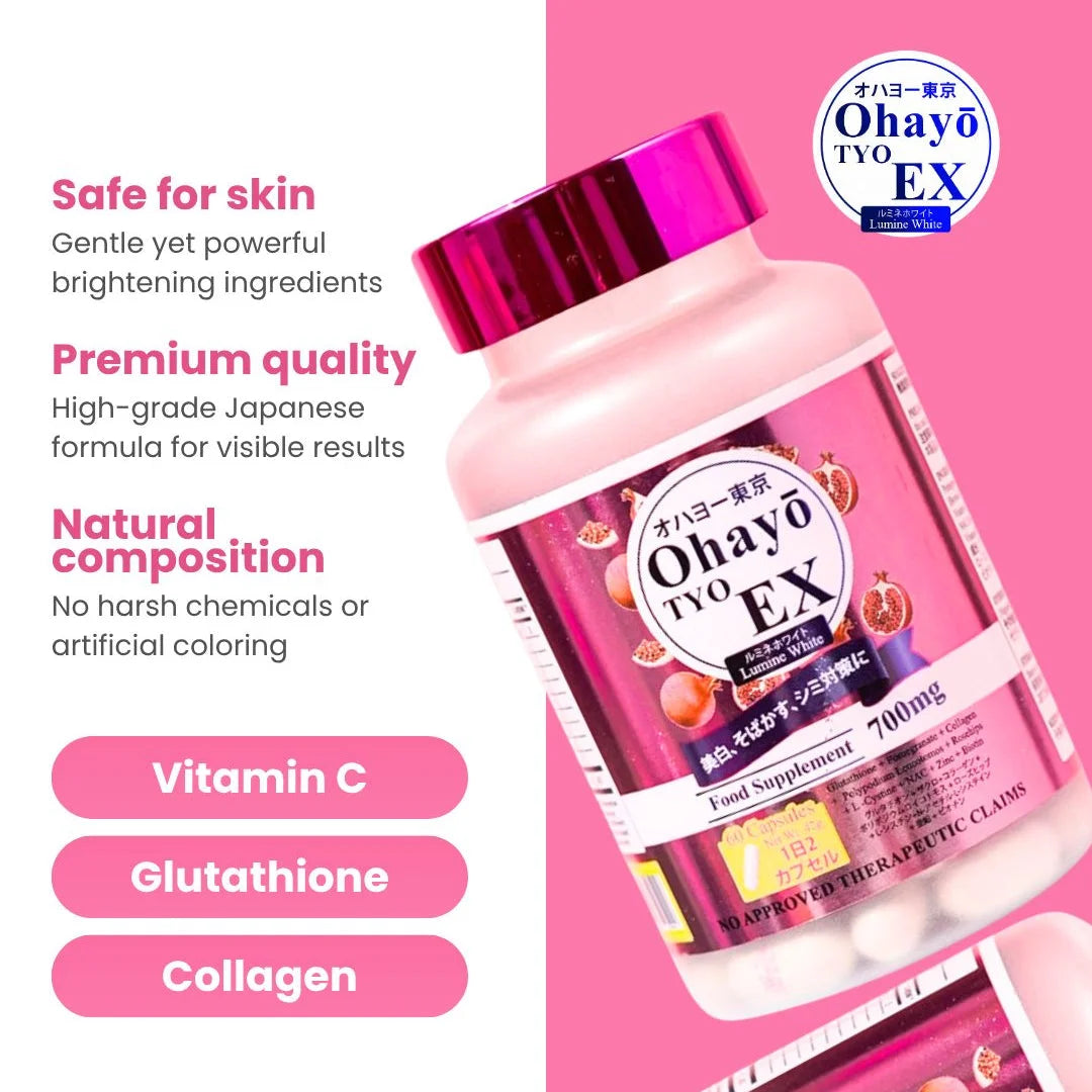 Ohayo Tyo EX Lumine White Glutathione 700mg – 60 Cap