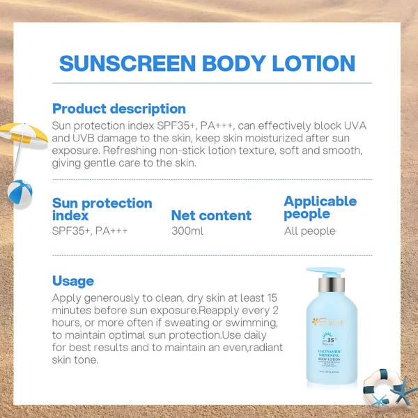 Shawill Niacinamide Brightening Body Lotion SPF 35+ PA +++ – 300ml