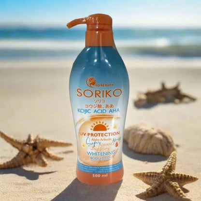 Soriko Kojic Acid AHA UV Protection Whitening Body Lotion – 500ml