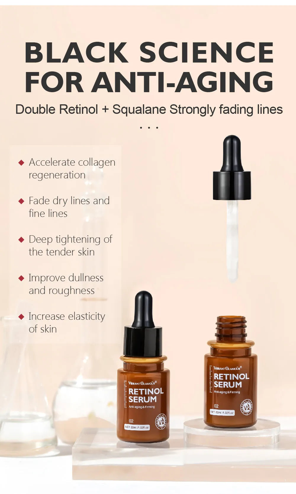 Vibrant Glamour Double Retinol Serum Anti-aging – 30ml