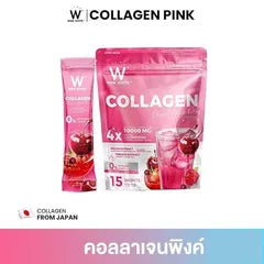 Wink White Collagen Pink Glow Plus 4x L-Glutathione Dipeptide Tripeptide 10000MG – 15 Sachets