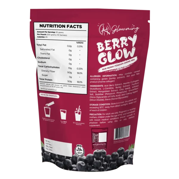 Glowming Detox Premium Berry Glow – Acai Berry Juice