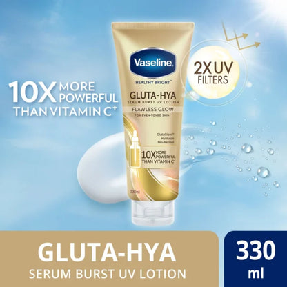 Vaseline Gluta-Hya Serum Burst UV Lotion Flawless Glow – 330ml