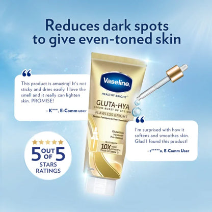 Vaseline Gluta-Hya Serum Burst UV Lotion Flawless Glow – 330ml
