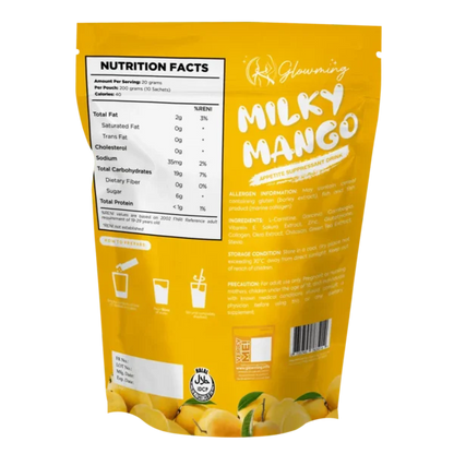 Glowming Health & Beauty Drink – Milky Mango (200g)