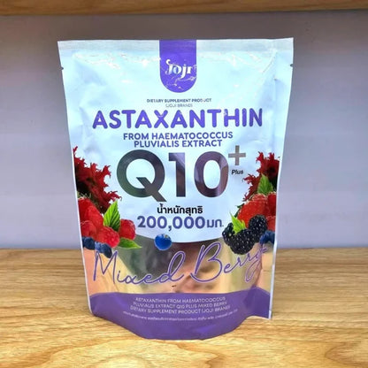 Joji Secret Astaxanthin Q10 Plus – Mixed Berry Antioxidant Powder 200,000 mg – 10 Sachets