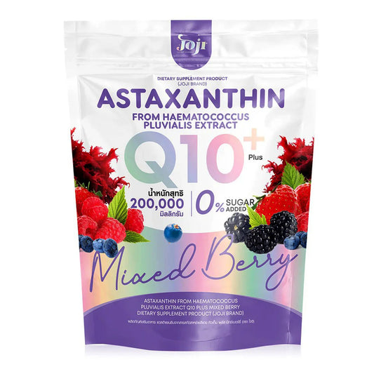 Joji Secret Astaxanthin Q10 Plus – Mixed Berry Antioxidant Powder 200,000 mg – 10 Sachets