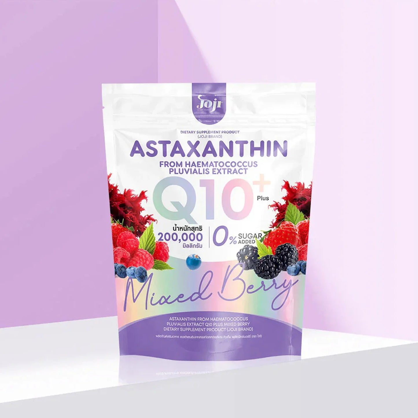 Joji Secret Astaxanthin Q10 Plus – Mixed Berry Antioxidant Powder 200,000 mg – 10 Sachets