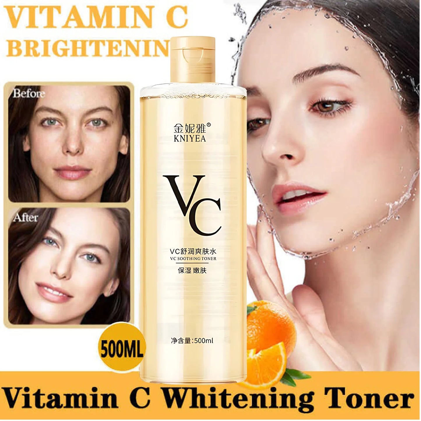 Kniyea VC Toner Sadoer Niacinamide Kiss Beauty Sunscreen Combo