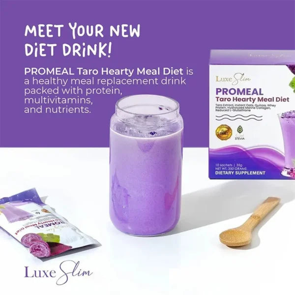 Luxe Slim ProMeal Taro Hearty Meal Diet – 10 Sachets x 35g