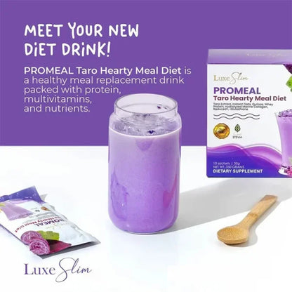 Luxe Slim ProMeal Taro Hearty Meal Diet – 10 Sachets x 35g