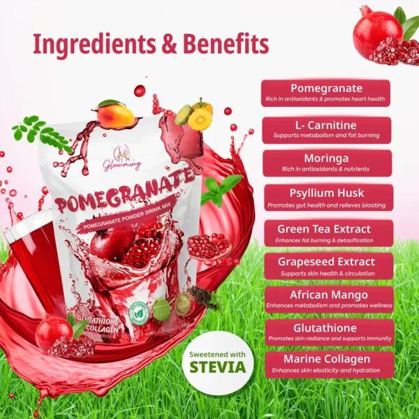Glowming Health & Beauty Drink – Pomegranate (200g)